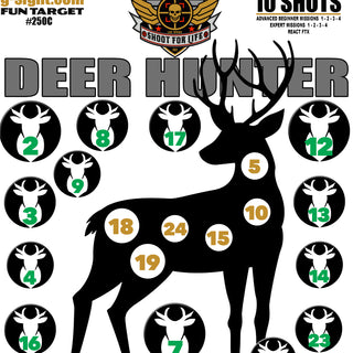 DEER HUNTER - 11" X 15" TARGET 130LB CARD