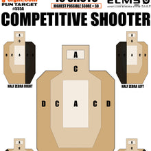 Load image into Gallery viewer, COMPETITIVE SHOOTER - 11&quot; X 15&quot; TARGET 130LB CARD