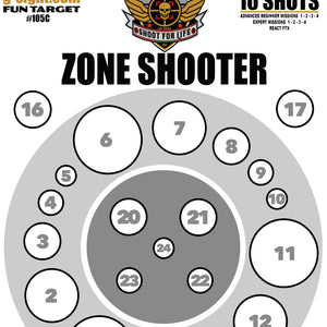 ZONE SHOOTER - Shoot For Life Mobile App Target - 105C